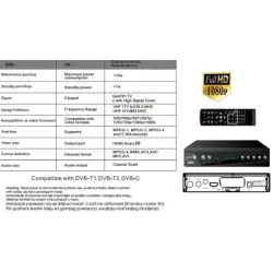 Gembird Terrestrial Set Top Box DVB-T2/C